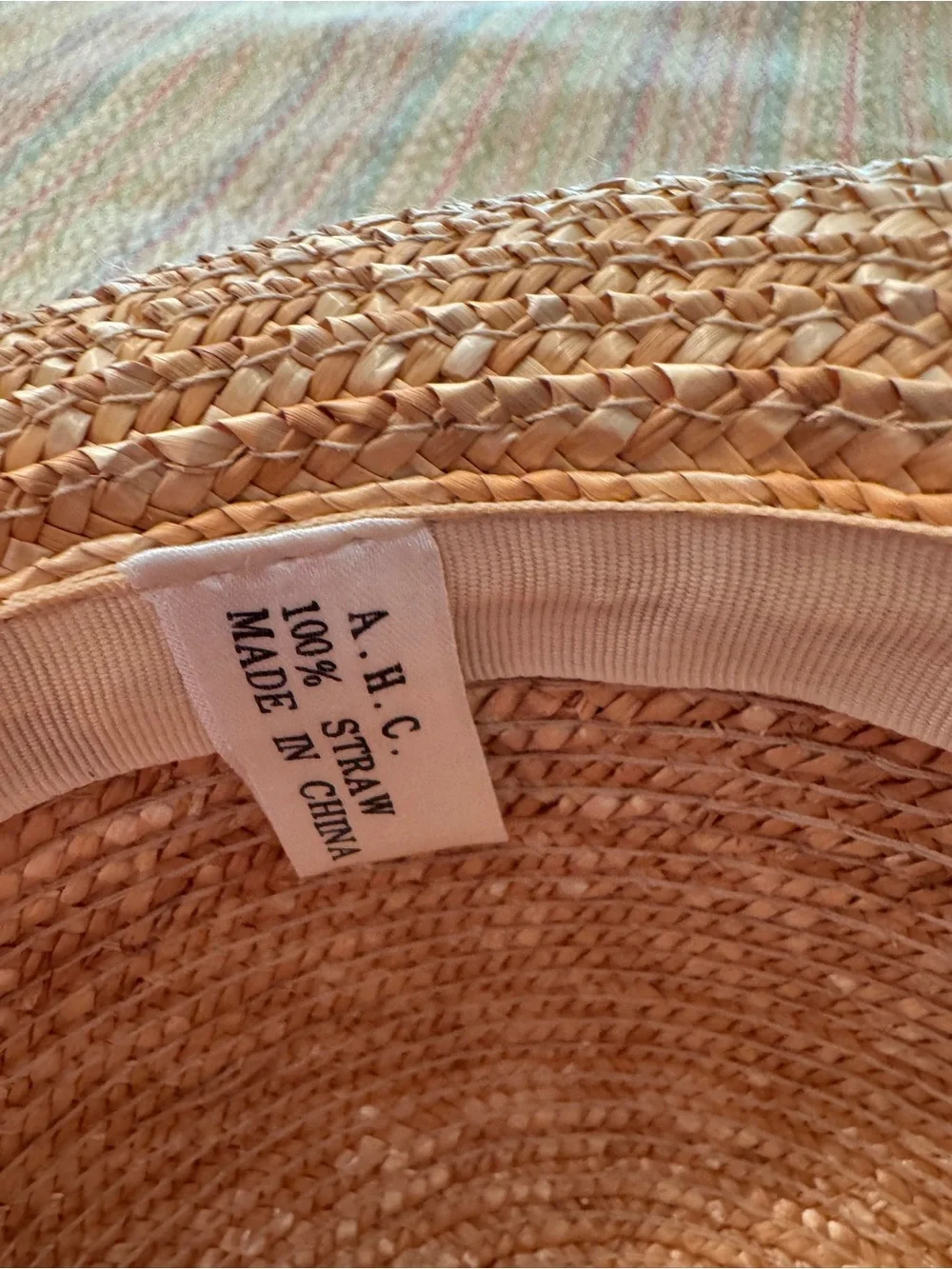 AHC 100% Natural Raffia Straw Hand-Crochet Rollable Sun Hat Kettle Brim